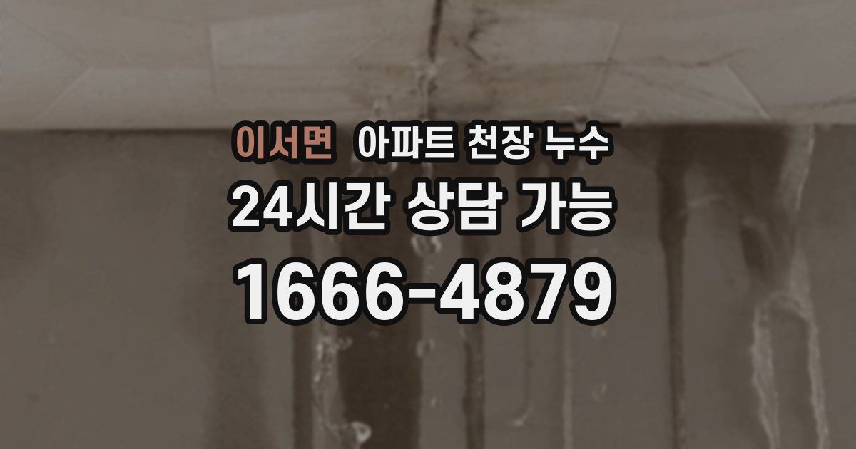 이서면 아파트 천장 누수