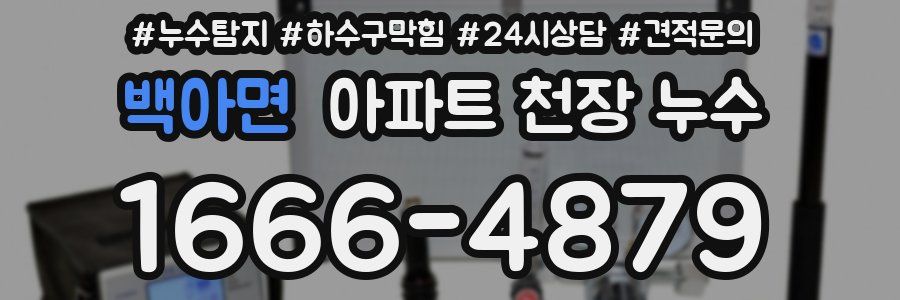 백아면 아파트 천장 누수