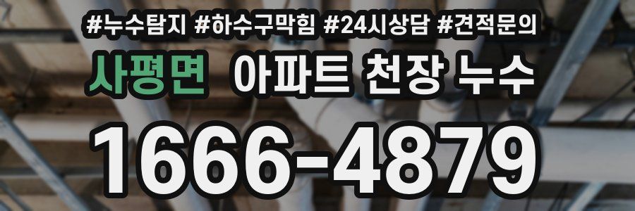 사평면 아파트 천장 누수
