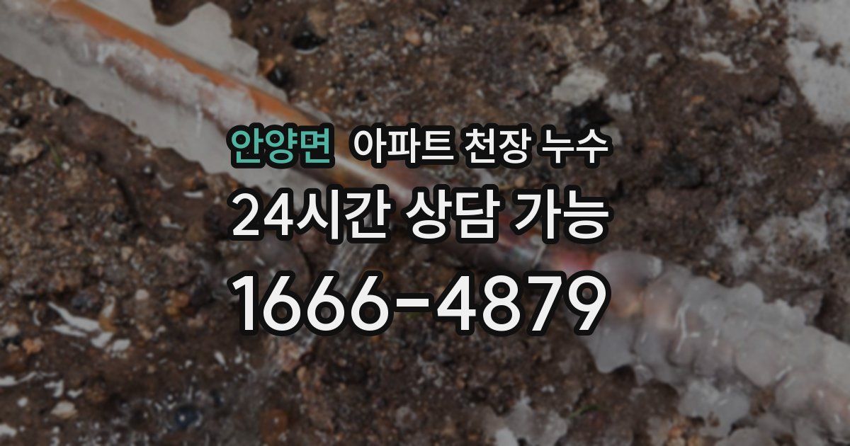 안양면 아파트 천장 누수