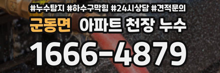 군동면 아파트 천장 누수