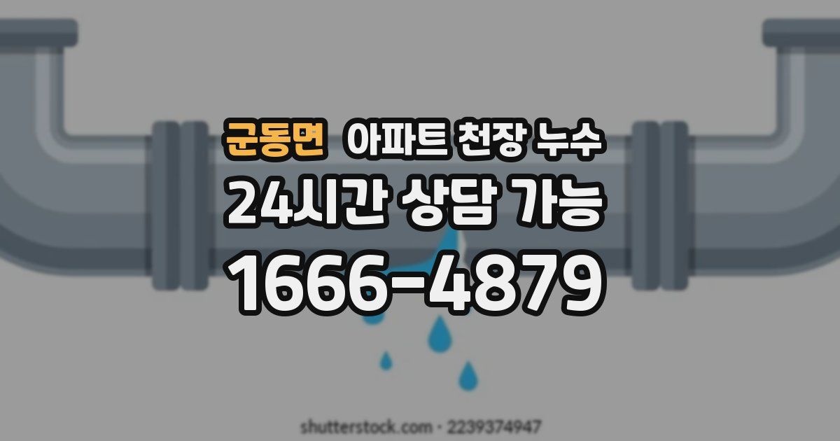 군동면 아파트 천장 누수