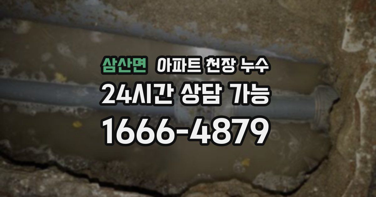 삼산면 아파트 천장 누수