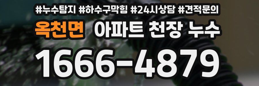 옥천면 아파트 천장 누수