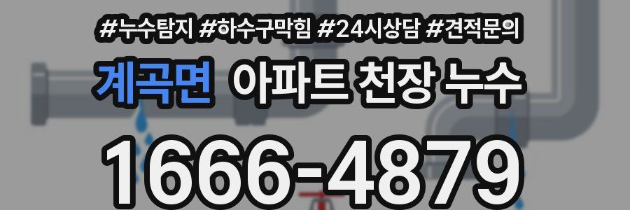 계곡면 아파트 천장 누수