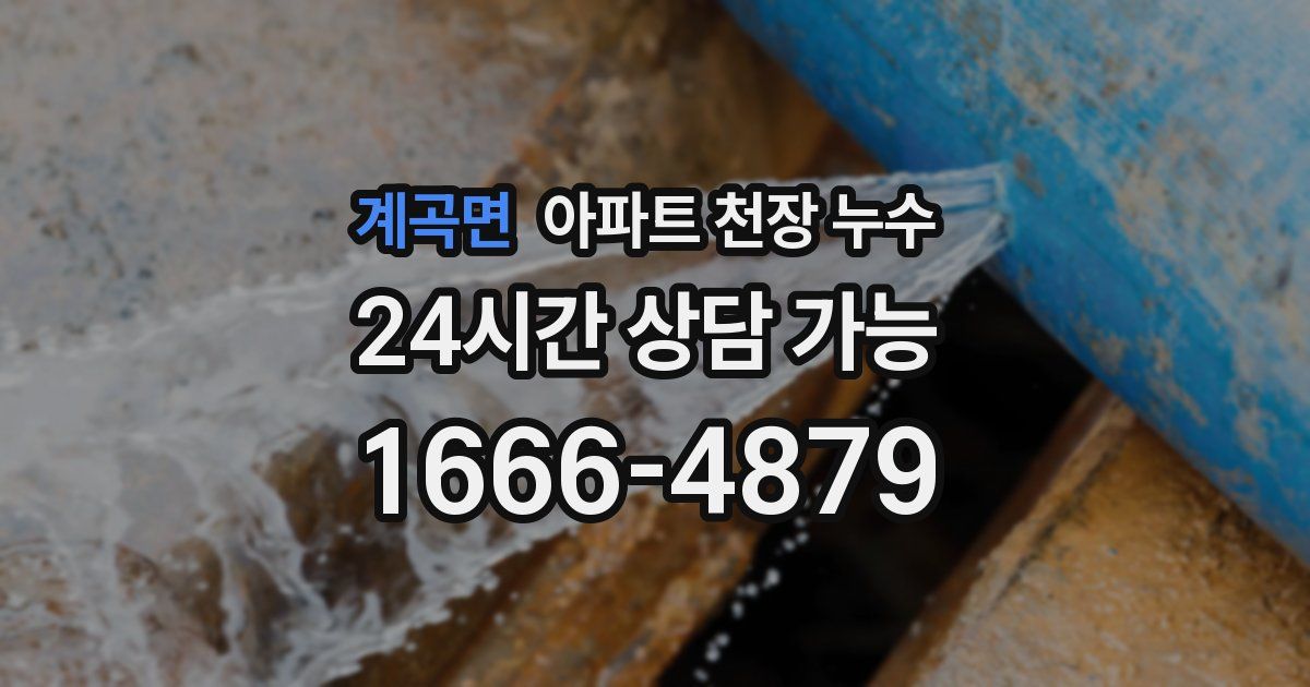계곡면 아파트 천장 누수