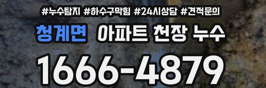 청계면 아파트 천장 누수