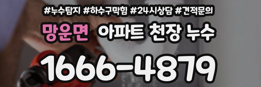 망운면 아파트 천장 누수