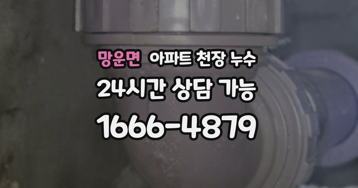 망운면 아파트 천장 누수