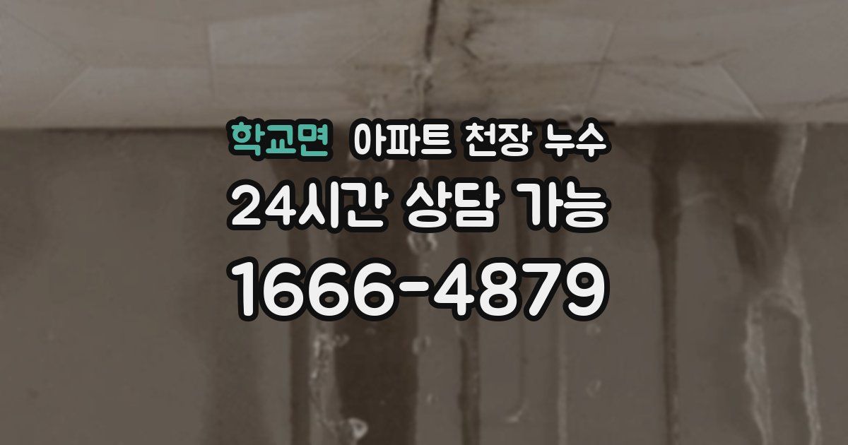 학교면 아파트 천장 누수