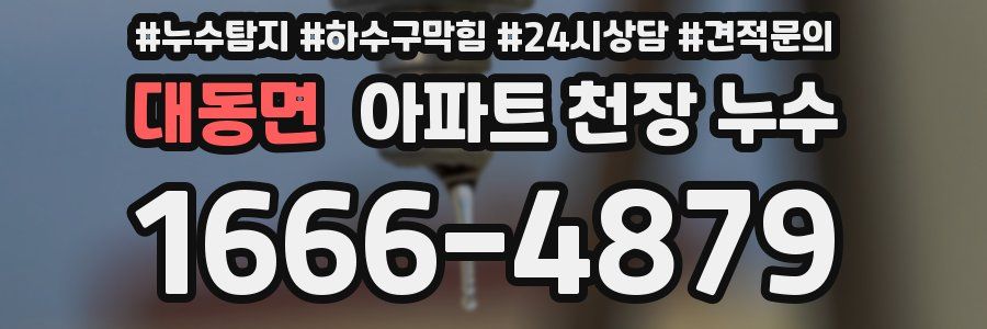 대동면 아파트 천장 누수