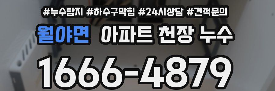 월야면 아파트 천장 누수