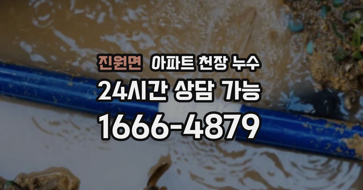 진원면 아파트 천장 누수