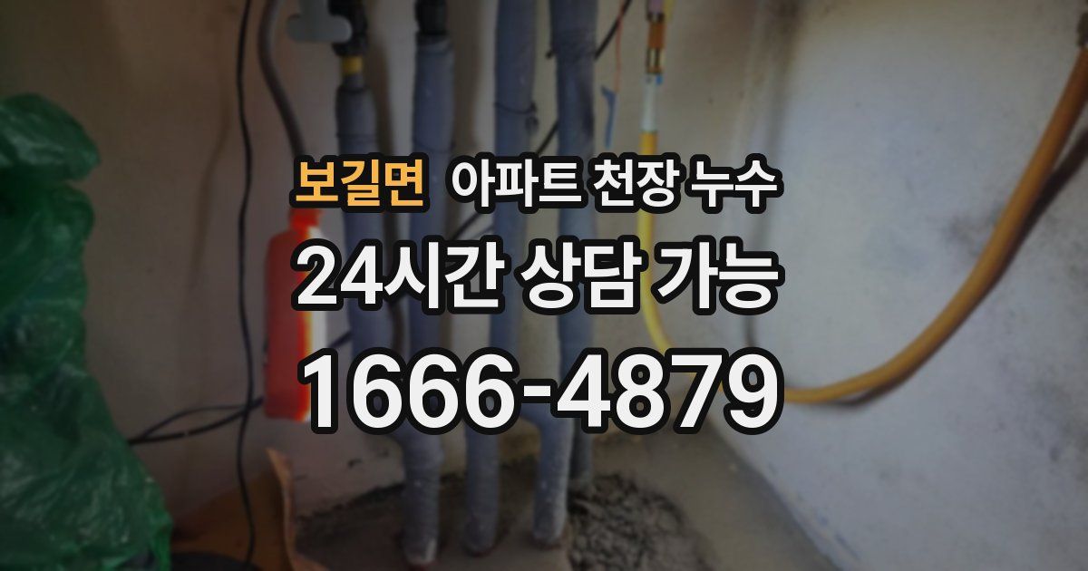 보길면 아파트 천장 누수