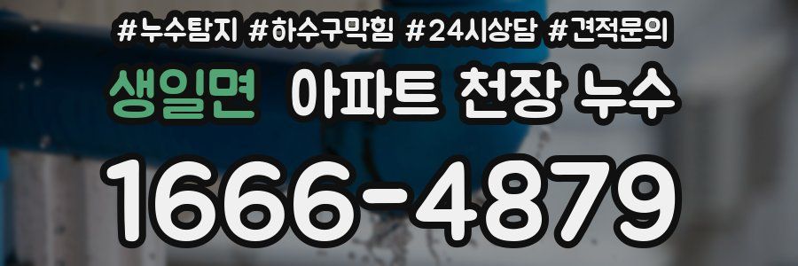 생일면 아파트 천장 누수