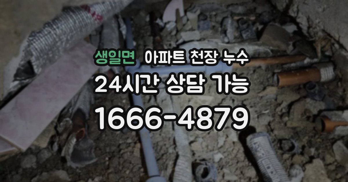 생일면 아파트 천장 누수