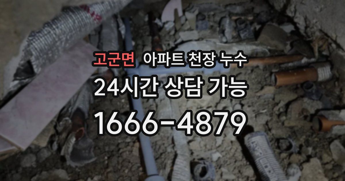 고군면 아파트 천장 누수