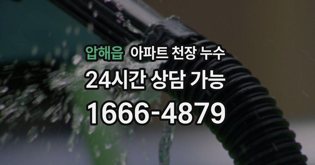 압해읍 아파트 천장 누수
