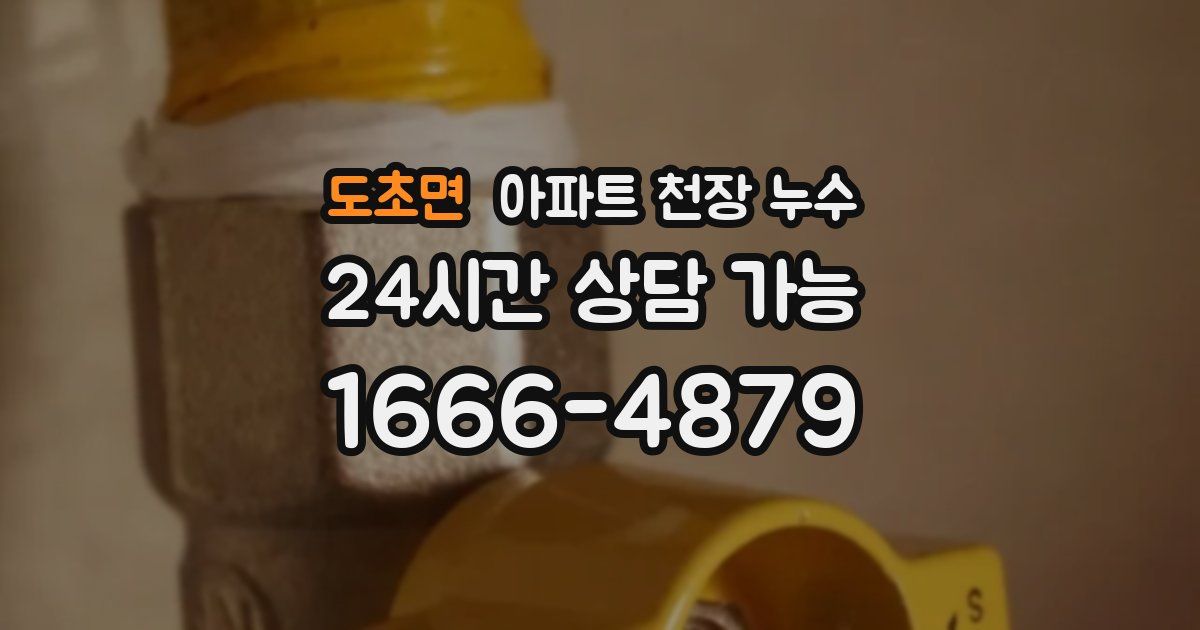 도초면 아파트 천장 누수