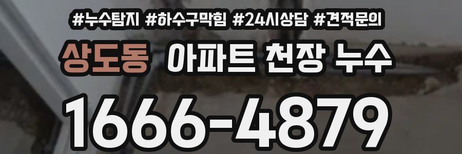 상도동 아파트 천장 누수