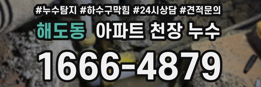 해도동 아파트 천장 누수
