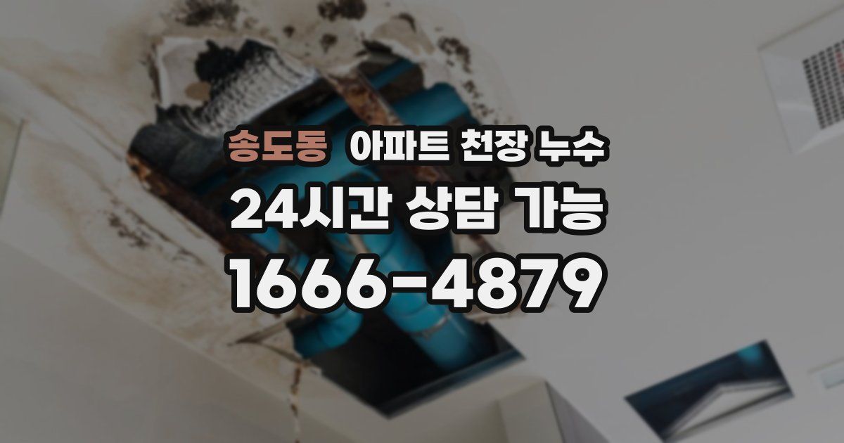 송도동 아파트 천장 누수