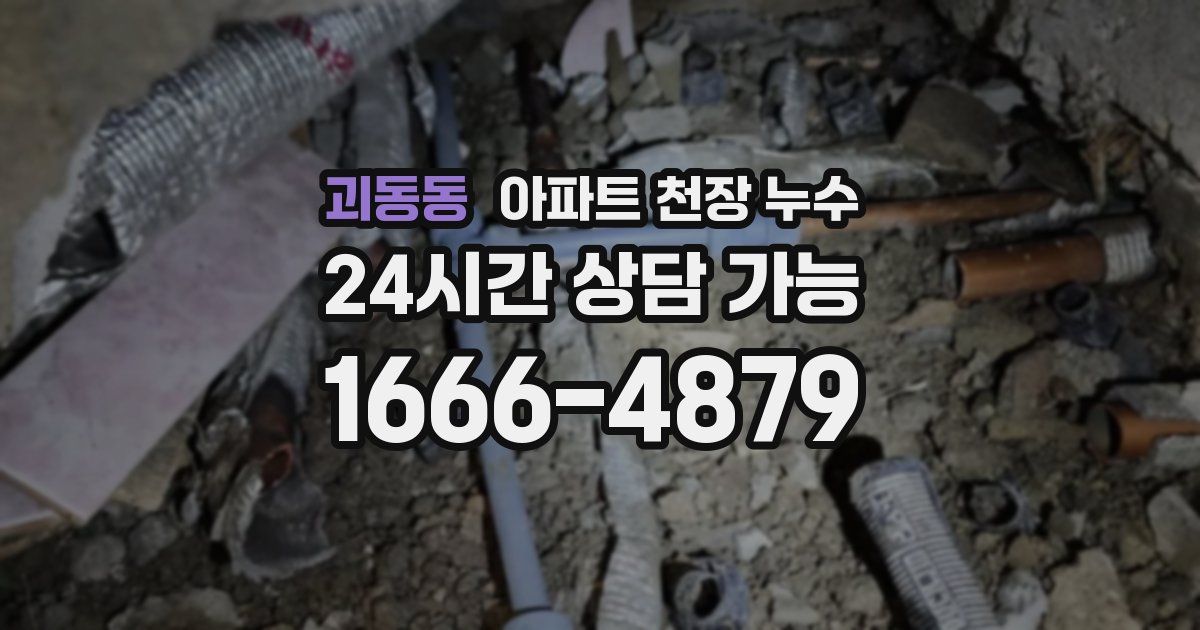 괴동동 아파트 천장 누수