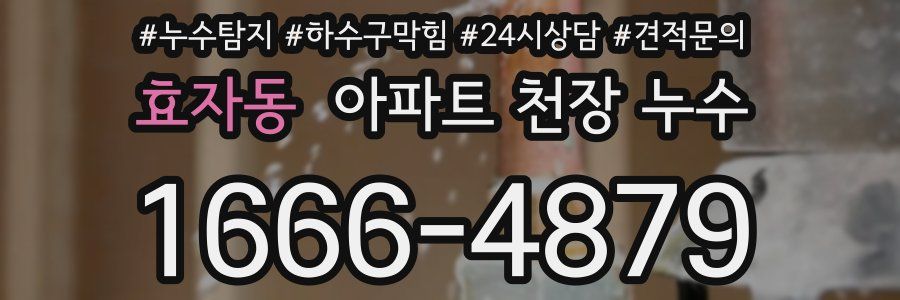 효자동 아파트 천장 누수