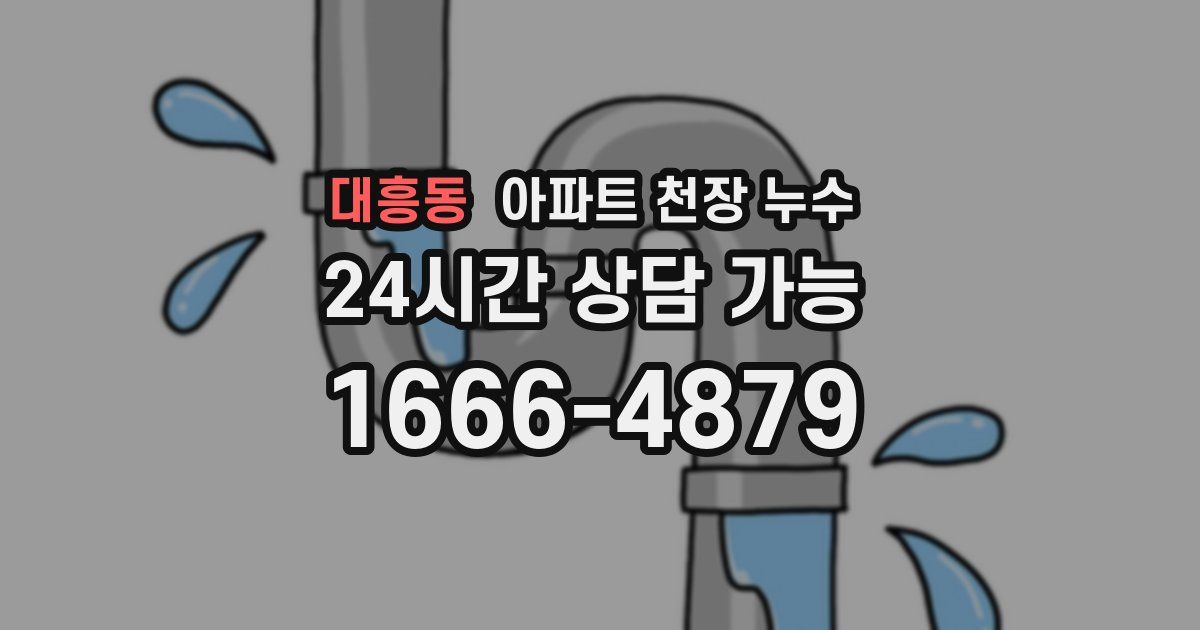 대흥동 아파트 천장 누수