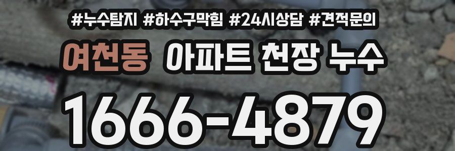 여천동 아파트 천장 누수
