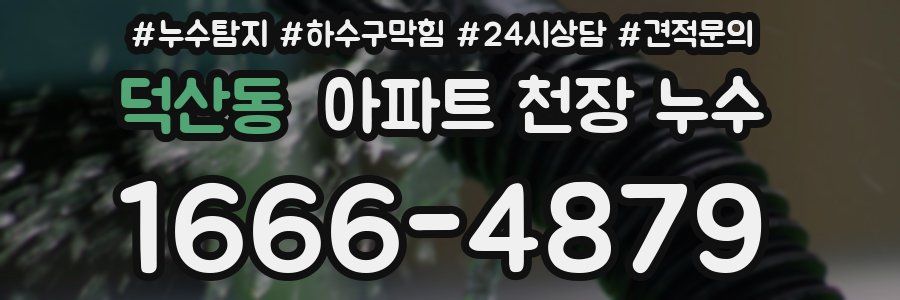 덕산동 아파트 천장 누수