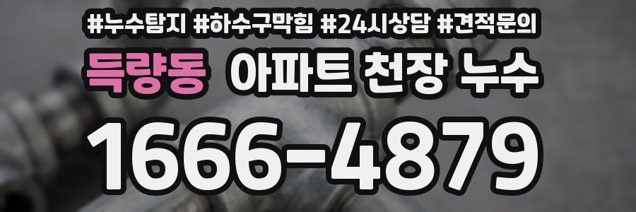 득량동 아파트 천장 누수