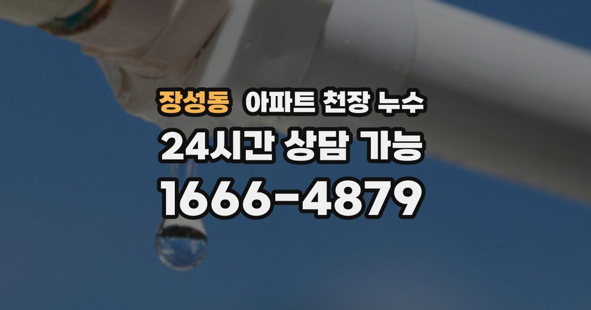 장성동 아파트 천장 누수