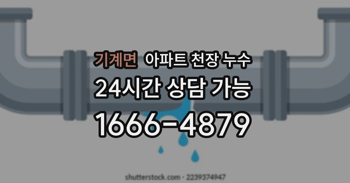 기계면 아파트 천장 누수
