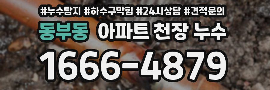 동부동 아파트 천장 누수