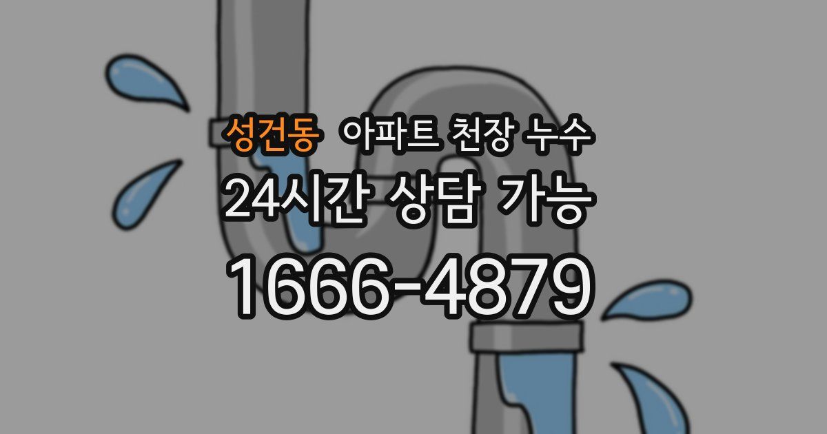 성건동 아파트 천장 누수
