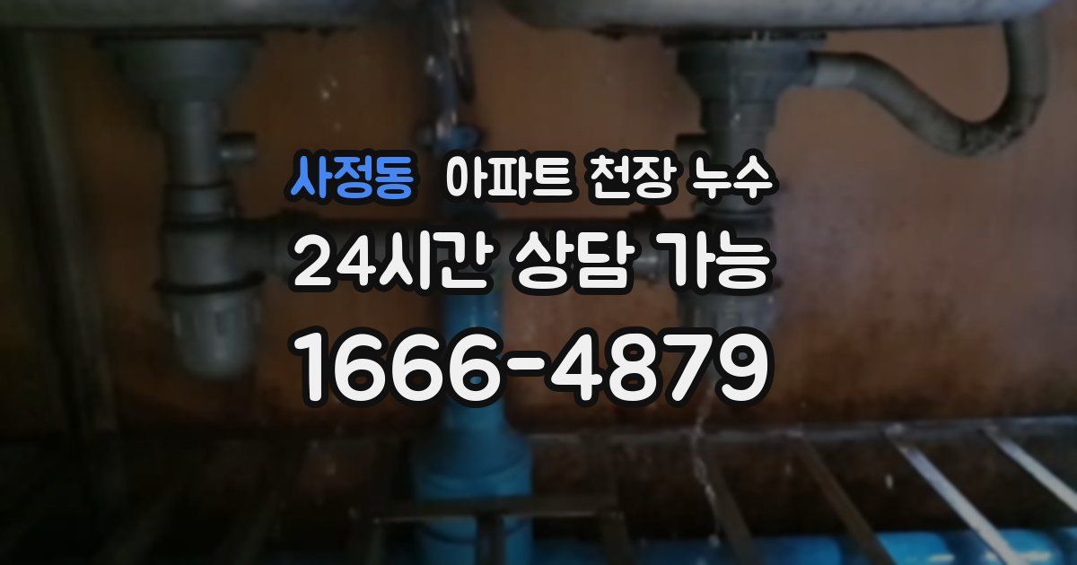 사정동 아파트 천장 누수