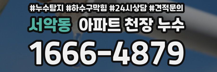 서악동 아파트 천장 누수