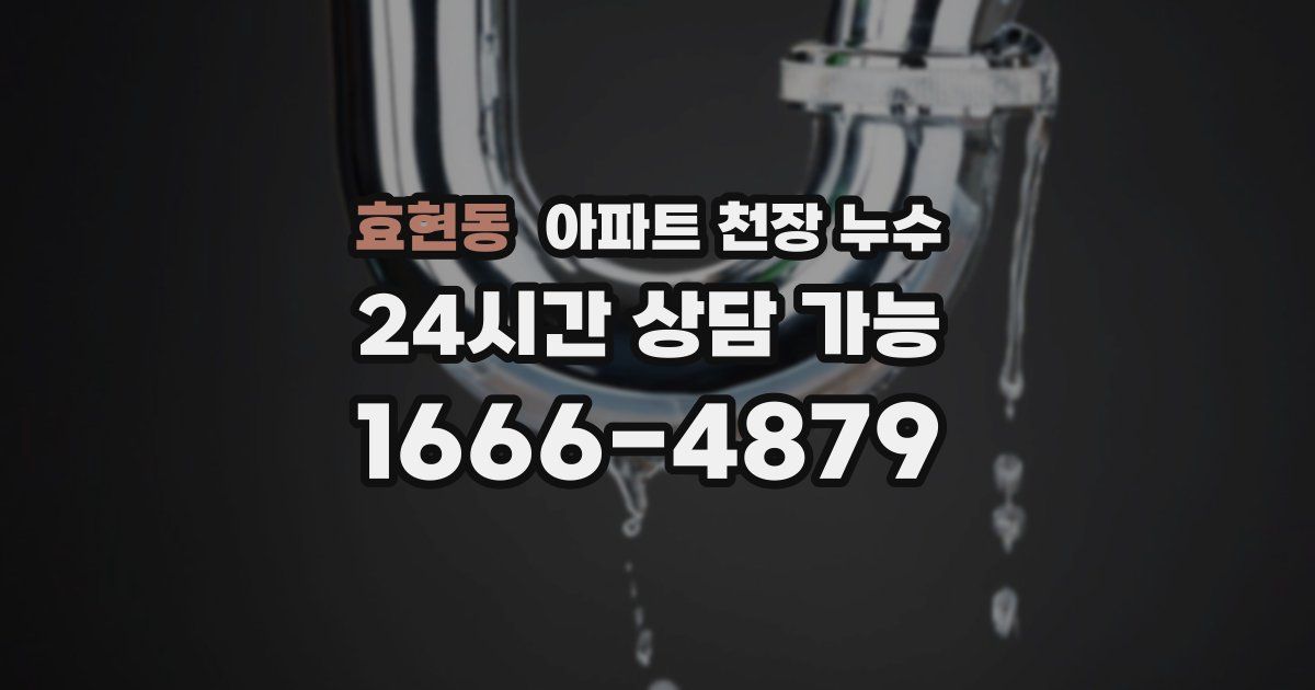 효현동 아파트 천장 누수