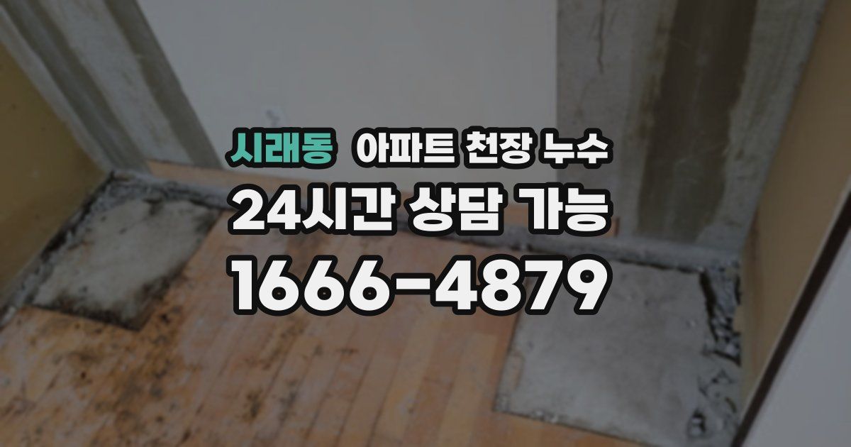 시래동 아파트 천장 누수