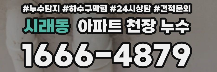 시래동 아파트 천장 누수