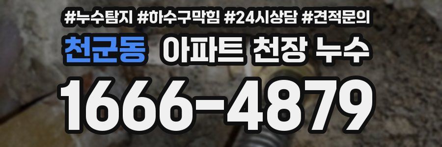 천군동 아파트 천장 누수