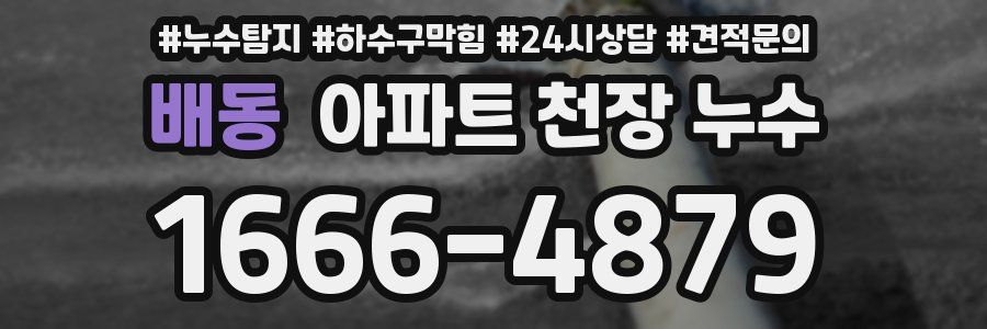 배동 아파트 천장 누수