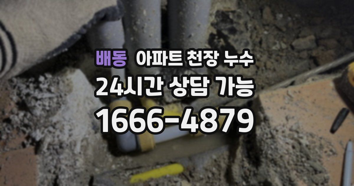 배동 아파트 천장 누수