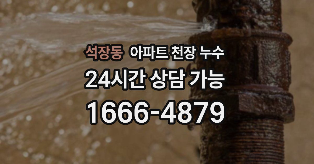 석장동 아파트 천장 누수