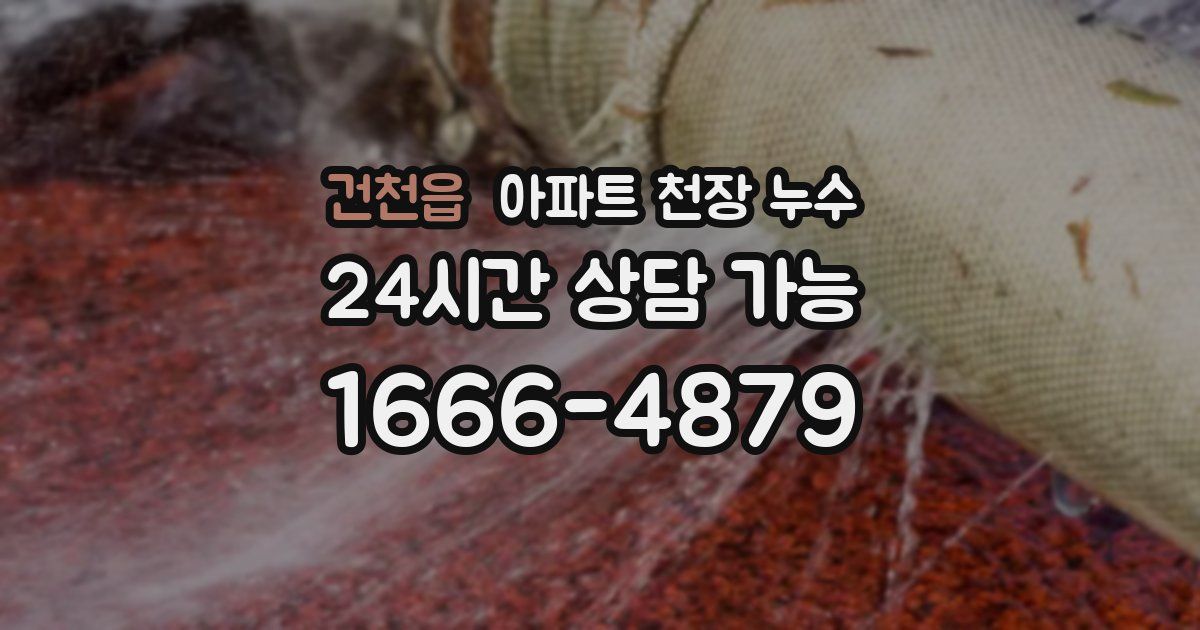 건천읍 아파트 천장 누수