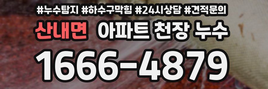 산내면 아파트 천장 누수