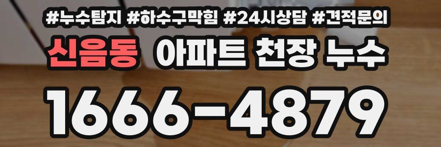 신음동 아파트 천장 누수
