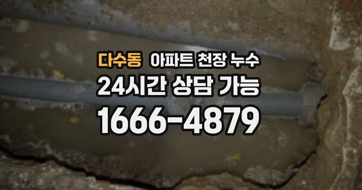 다수동 아파트 천장 누수
