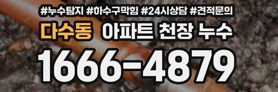 다수동 아파트 천장 누수